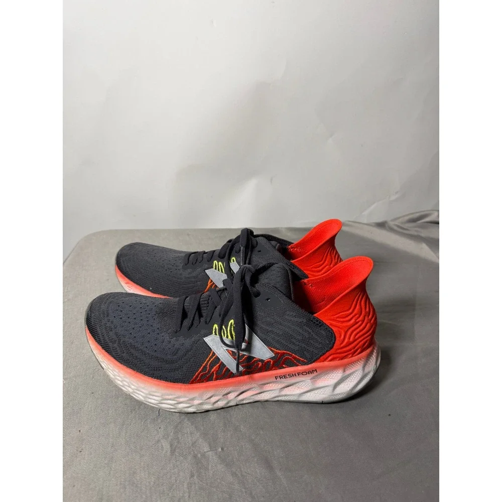 New Balance Fresh Foam 1080v11 Mens Size 9 Running Athletic Shoes Black Orange